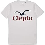 Material:100% Baumwolle Cleptomanicx Herren T-Shirt Big C.I, Größe:L, Farben:White/Rosewood