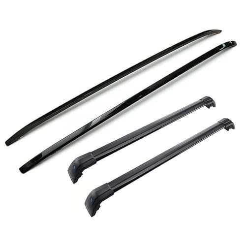 Barras De Techo 4 Rieles De Techo + Barras Transversales para Range para Rover para Evoque 2012-2019 Carga Portaequipajes Portaequipajes Techo(Black)