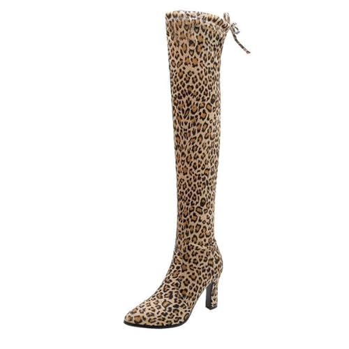 Bottes de grande taille au-dessus du genou pour mollets larges