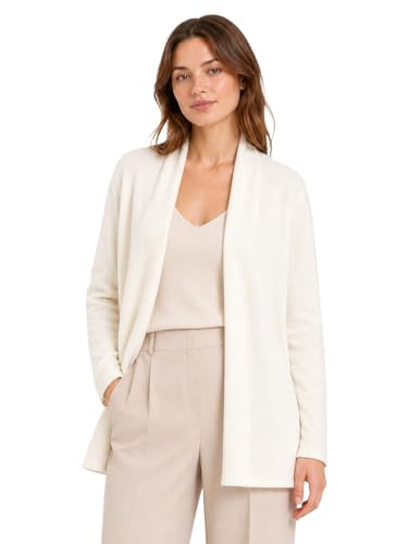 State Cashmere Lightweight Mid-Thigh Cashmere Cardigan 100% Pure Cashmere Sweater Cashmere Wraps for Women (Undyed White, Large)