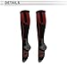 HEROFFIX Cycling Socks Breathable Shaping Sweat-Absorbent Outdoor Bike Socks Red Black Size l Neutral and Universal 1 Pair Colorblock Stripes