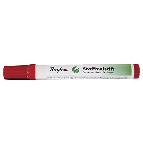 Rayher 3825418 Fabric Crayons Thick Tip – Red