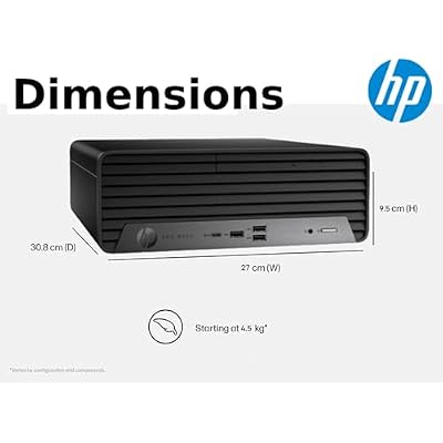 HP ProDesk 400 G9 SFF Business Desktop Computer, Intel CPU, 24GB RAM, 1TB PCIe SSD, Dual 4K Display Support, USB-C, HDMI, RJ-45, Wi-Fi, Wired Keyboard & Mouse, Windows 11 Pro