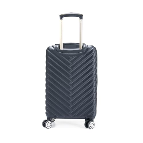 Image of KENNETH COLE Reaction Madison Square Hardside Chevron Expandable Luggage, Navy, 2-Piece Set (20 inch & 28 inch), Madison Square Hardside Chevron Expandable Luggage