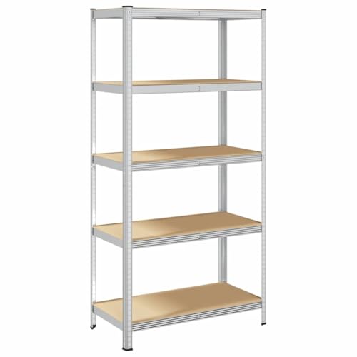 Eleganz Estantería para cargas pesadas de 100 x 50 x 198 cm: soporta hasta 875 kg, estantería de almacenamiento con 5 estantes, ideal para almacenamiento, garaje y sótano