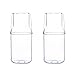 Teahutty 2-teiliges 360 ml Nachttisch-Wasserkaraffe-Set mit Becher-Glas-Set für Schlafzimmer, Nachttisch, klares Glas, Saft, Wasserkrug Nachtwasserkaraffe mit Tassen-Set für Zuhause und Büro