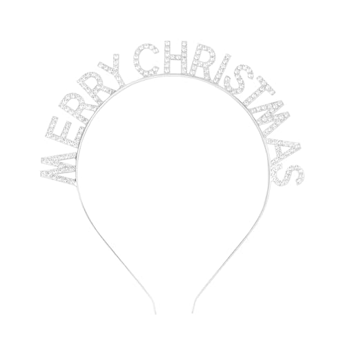 Photo de Luktastic Bandeaux Cheveux De Noël, Noël Bandeaux, 'merry Christmas', Serre-Tête Scintillant, Décoration De Fête Pour Enfants Et Adultes, Pour Es Fêtes À Thème, Bals De Fin D'année