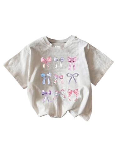 Girl's Number Print Graphic Tees Short Sleeve Crewneck Jersey Shirts Summer T Shirts Cute Tops