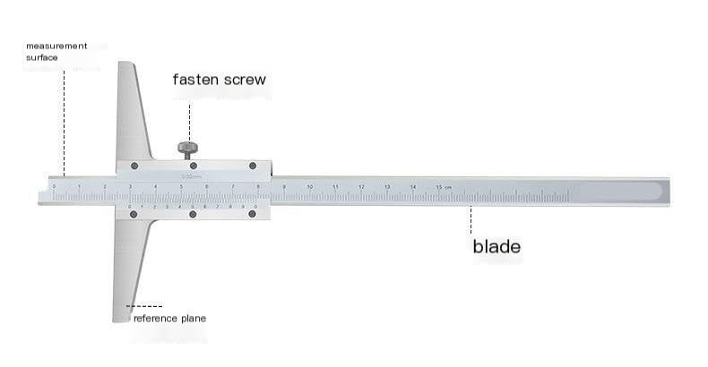 Calibrador de Profundidad Vernier Acero Inox 0-300mm miniatura 3