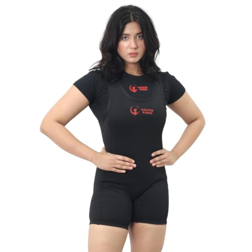 Image of Powerlifting Singlet for Women, Competition-Ready IPF Standard Gym Suit, 4-Way Stretch Compression Fabric, Non See-Through, for Squats Deadlifts Bench Press - Black