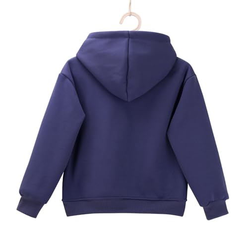 Girls Boys Fleece Hoodie Cute Blank Hoodies Fall Winter Warm Fleece Lined Hooded Sweatshirt Casual Plain Pullovers3