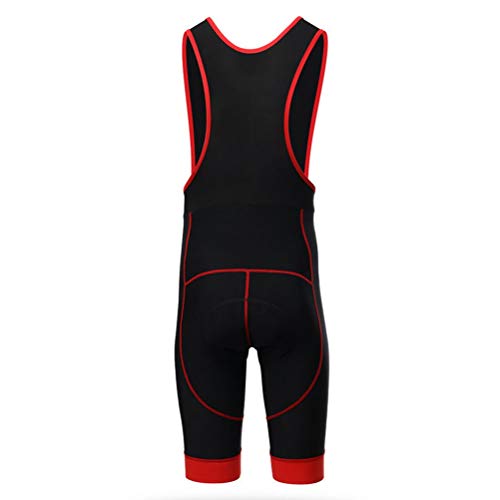 Shenshan Men's Outdoor Sports Cycling 3D Pad Bib Short Red