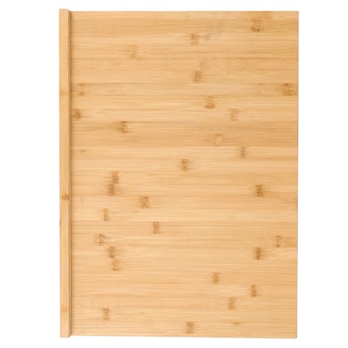 Tabla de Cortar y Para Pastelería Reversible Grande de Bambú, Bloque de Carnicero de Madera con Borde de Encimera, Tabla de Cocina de Doble Cara para Encimera miniatura 1