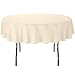 LinenTablecloth 70-Inch Round Polyester Tablecloth Beige