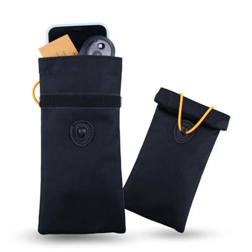 Pochette Faraday Clé Voiture, 17 x 9,5 cm Etui Anti Rfid pour Clés, Petit Téléphone et Cartes – Pochette Anti Rfid, Sac de Protection Anti Radiation et...