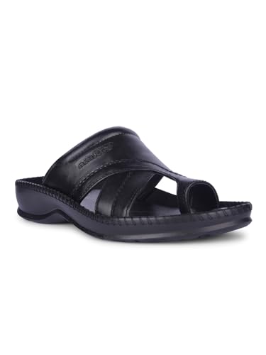 Image of Liberty Healers Black & Brown Ethnic Thong Slippers for Men