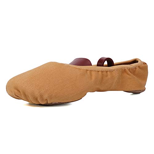 Bailarinas de ballet para niños pequeños con lona elástica cómoda 2