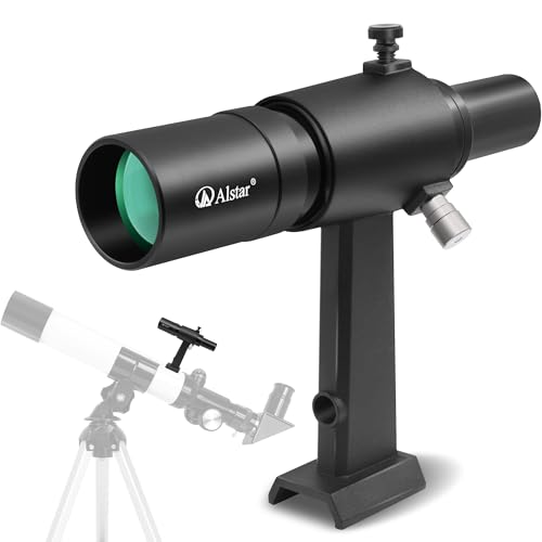 Alstar Finder Scope, 6x30 Correct-Image Optical Finderscope for Astronomy Telescopes, Fully Multi-Coated Optics Adjustable Bracket, Provides an Upright & Non-Reversed Image