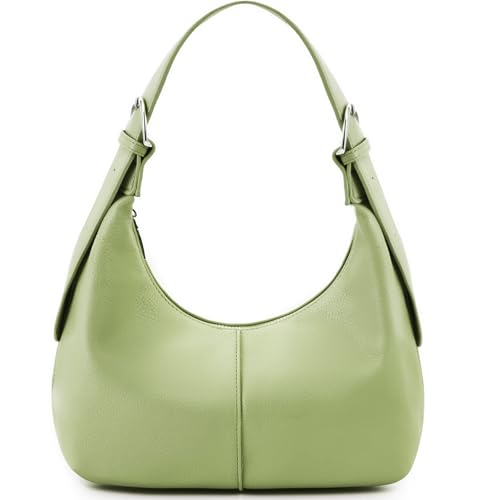 NIUEIMEE ZHOU Hobo Bags for Women Soft Vegan Leather Crescent Shoulder Handbag Slouchy Tote Crossbody Purses