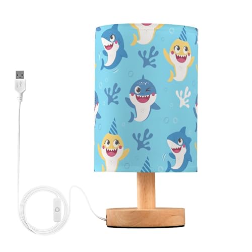 BOENLE Bedside Lamp Cute Shark Table Lamp for Bedroom...
