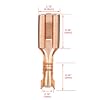 Baomain 4.8 mm(0.187) Female Spade Locking Tab Quick Splice Crimp Terminal Connector Non Insulated Pack of 100
