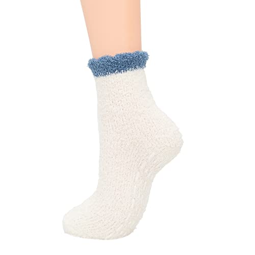 Zando Women Fuzzy Socks Warm Slipper Socks Non Slip Grip Socks Soft Fluffy Socks Winter Non Skid Socks Yoga Comfy Socks Home Fleece Socks Sleeping Hospital Socks 7 Pairs Colorful Solid One Size #TOP3