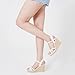 mikarka Espadrille Wedge Sandals for Women Braided Knot Ankle Strap Open Toe Platform Sandals
