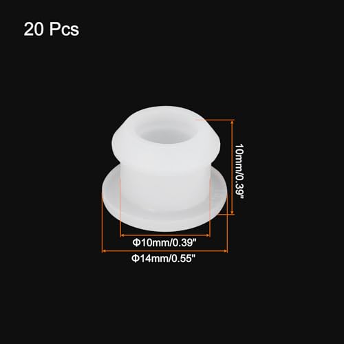 Image of MECCANIXITY Silicone Snap in Locking Hole Plugs Rubber Panel Seal Cover Flush Type Panel Round for Kitchen Rubber Bulkheads Waterproof Sealing Plugs 10mm /0.39 Inch Dia Transparent,Pack of 20