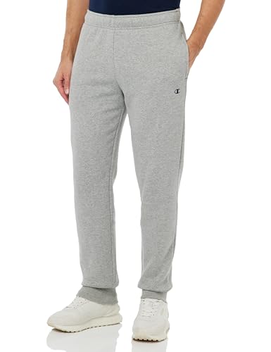 Champion Legacy Basics-Powerblend Fleece Rib Cuff Pantalon de survêtement pour Homme, Gris chiné Clair, S