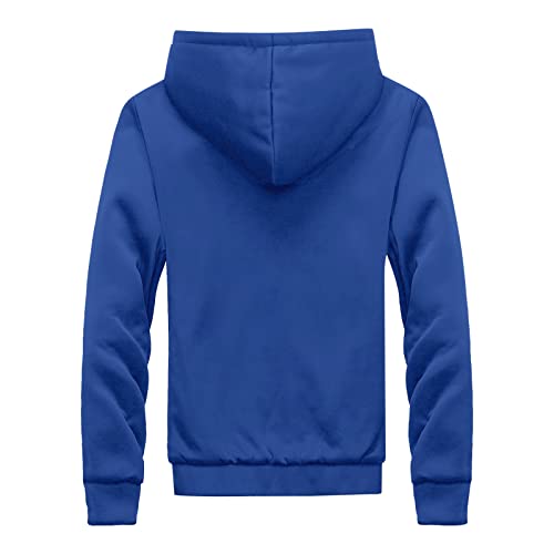 Ymosrh Men's Casual Hoodies, Sherpa Lined Fleece Hoodie Sweatshirt Long Sleeve Fall Winter Hooded Outwear, M-3XL3