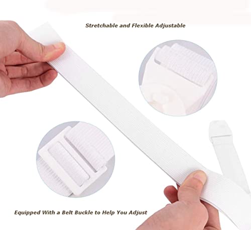 MUYU Lightweight Ostomy Belt Portable Length Adjustable Strap Abdominal Belly Band, for Post-Operative Care After Colostomy Ileostomy Surgery. White