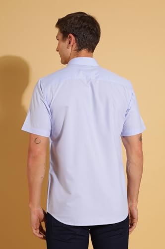 Image of Fyltr Men's Regular Fit Solid Shirt - Half Sleeve | Formal Shirts for Men