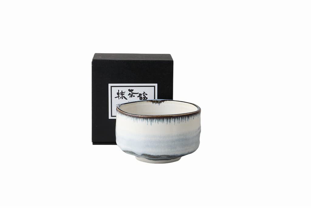 Bol à Matcha Japonais Mino Ware Chawan Harugasumi - Diamètre 12.2cm, 450ml, Fabriqué Au Japon