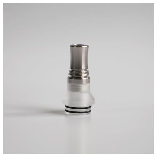 WratryParts 810 Tips 9 Holes Long Drip Tip Prevent Eliquid Mouthpieces For 810 Thread RTA RDA Subohm Tank (Clear Silver)