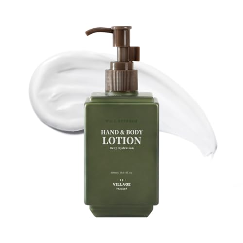 VILLAGE11FACTORY Will Refresh Hand and Body Lotion Eucalyptus and Patchouli Scent Premium Korean Body Care Aromatherapy (300ml / 10.14 fl.oz)