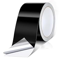 Cozary Aluminium Klebeband Schwarz,50mmx20m Aluband Selbstklebend,Aluminium Dichtband Band zum Reperaturband Alu Klebeband Hitzebeständig Aluminiumklebeband