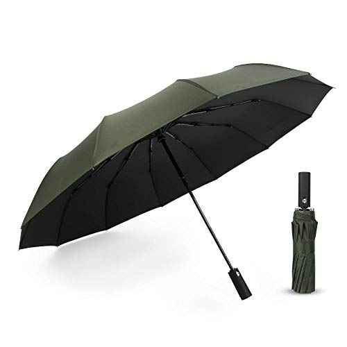 12 Skeletts Taschenschirm Auf-Zu-Automatik, Transportabel Reiseschirm Cover