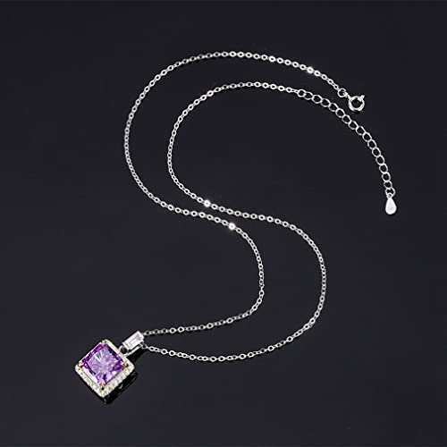 Pendentif moissanite taille émeraude FLXHSA bijou collier argent pour femme