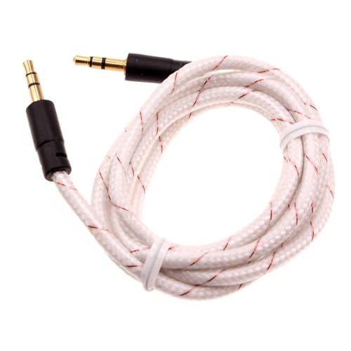 Cable Auxiliar 3.5mm Adaptador para Sonim XP3plus 5G Blanco miniatura 1