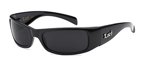 3 Pack Locs Mens Black Hardcore Shades Dark Lens Gangster Sunglasses, Large3