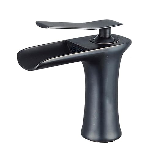 Mitigeur rétro lavabo pour résoudre les éclaboussures avec style cascade antique laiton