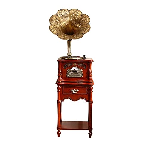 Tourne-Disque, Gramophone, Grande Trompette Antique Classique en Bois Bluetooth Mid Century Tourne-Disque, CD, Lecture de Cassette (Marron Taille Unique) - Les Beatles, Paul McCartney, John Lennon, RIngo Starr, George Harrison Tourne-Disque, Gramophone, Grande Trompette Antique Classique en Bois Bluetooth Mid Century Tourne-Disque, CD, Lecture de Cassette (Marron Taille Unique)
