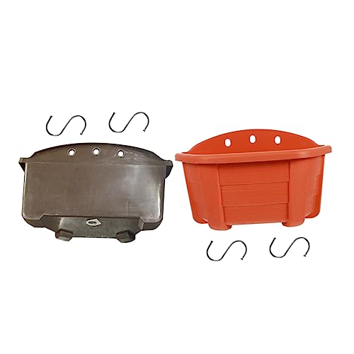 VICASKY 2 piezas decoración de pared colgante en diseño de madera maceta con depósito de agua para jardín e interior soporte de flores vintage