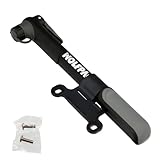 WOLFPACK LINEA PROFESIONAL Bomba para Bicicletas, Inflador para Bicicleta, Bomba Patinete. Valvulas Schrader, Dunlop y Presta 8 Bares, con Soporte Bici