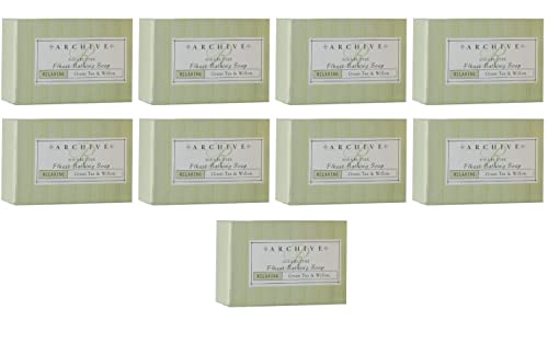 Archive Essentials Green Tea & Willow Bath Soap 2.25oz Each, Set of 9