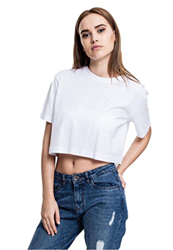Urban Classics Ladies Short Oversized Tee T-Shirt Femme, Blanco, L