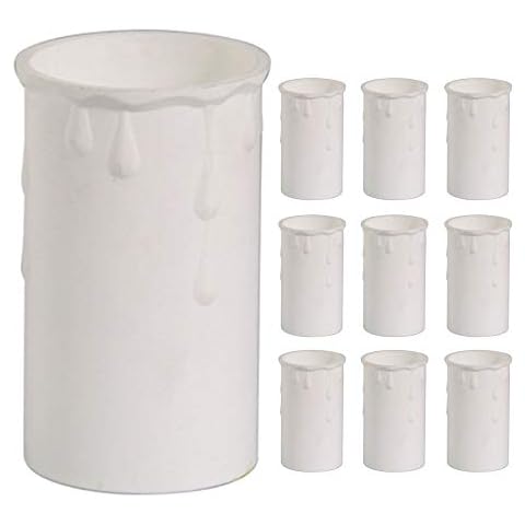 10 Pack White Candle Drip Sleeves Cover