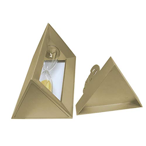 Hourglass Sand Timers,3-4 Minute Hourglass, Zinc Alloy+Glass Timer 360 Degree Rotation Hourglass Vintage Engraving Hourglass (Gold) Rks-H003 #TOP6