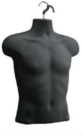 Male Upper Hanging Body Form Black By Modern Store Fixtures 2/pak