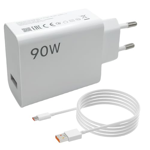 90W USB C Ladegerät mit Typ-C Kabel (1M), Schnellladegerät für Xiaomi 15 Ultra, 14T, 13T, Redmi Note 12/13/14, Poco F7/X...